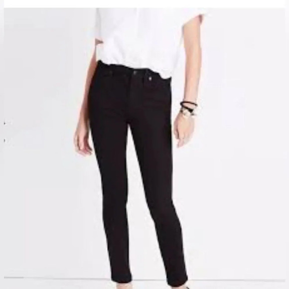 Madewell 9" High-Rise Skinny Jeans: Velvet Tuxedo Stripe Edition Size‎ 26 - Picture 1 of 7